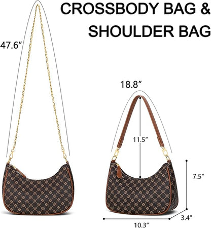 Shoulder Bag for Women Cute Hobo Purses and Handbags Retro Clutch Underarm Purse  Cute - Multicolour