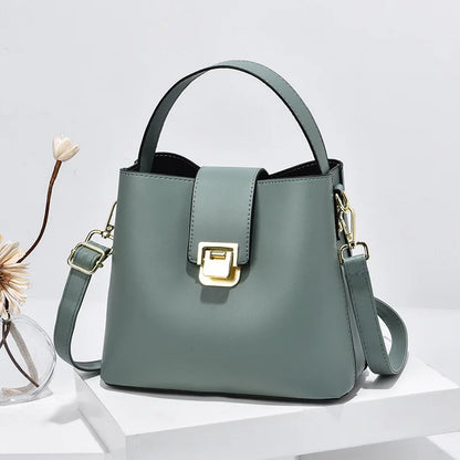 Elegant Women's Bucket Bag 2024 New Trendy Ladies Shopping Shoulder Bag Summer Luxury Designer Crossbody Bags Ladies Handbag