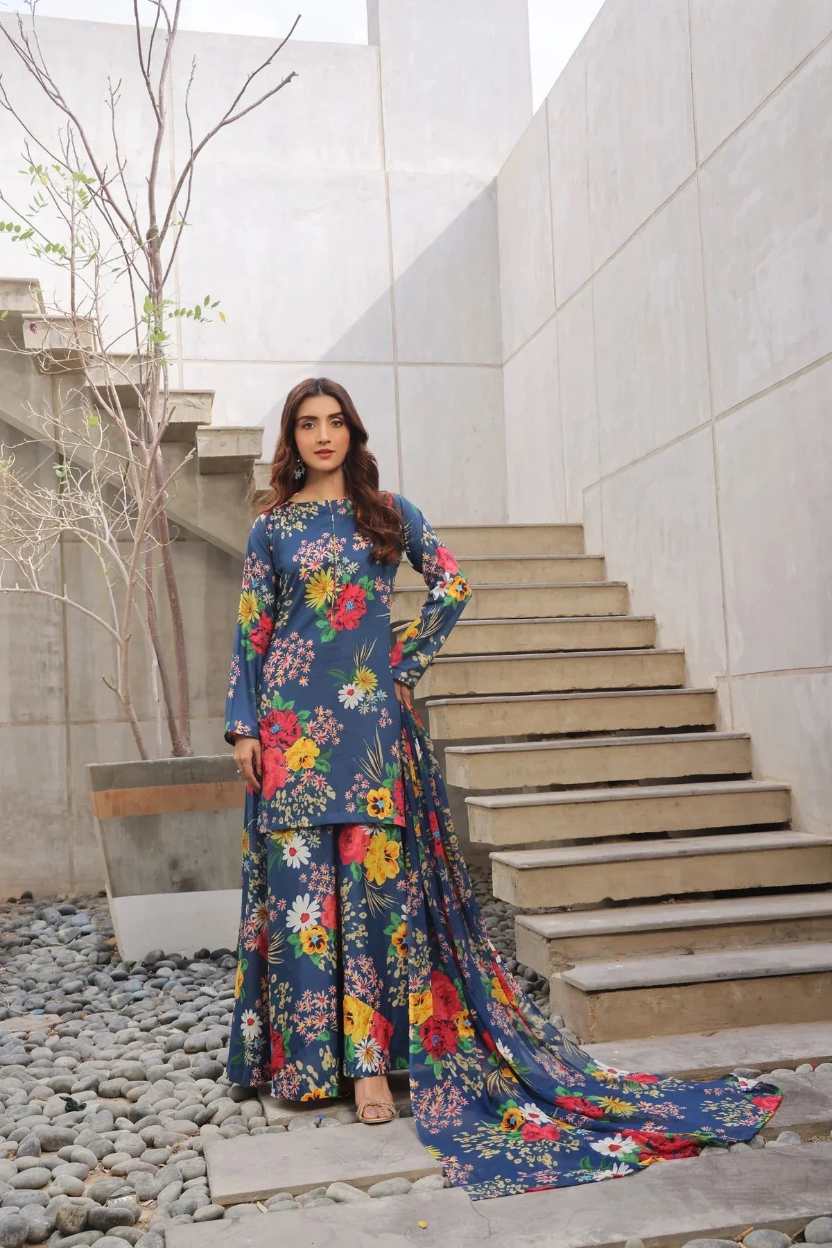 Unstitched Breeze Lawn Suit, All Over Stylish Printed Summer Wear Collection – Random Article VG- 34