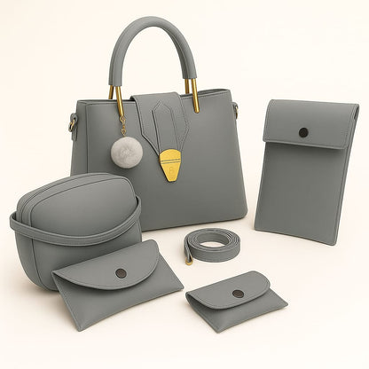 5-PCS AIRA  PREMIUM LEATHER HANDBAGS