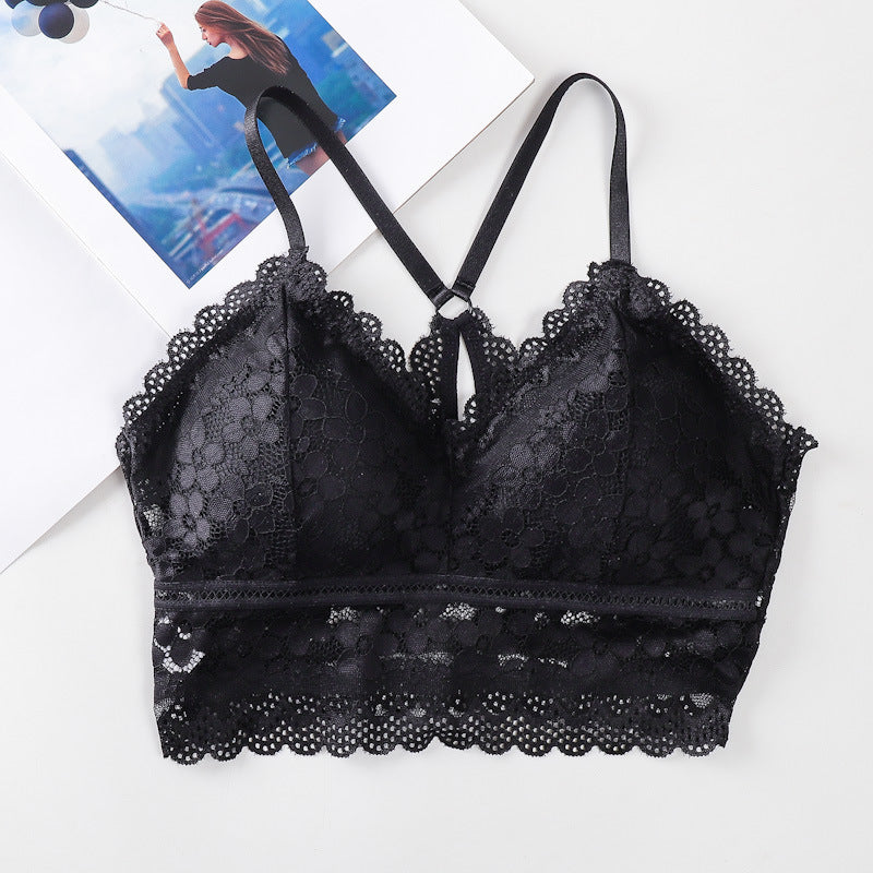 Sporty Push up Bra for Women Sexy Solid Seamless Bralette Chest Tube Tops Wire Free Brassiere Gathered Lingerie