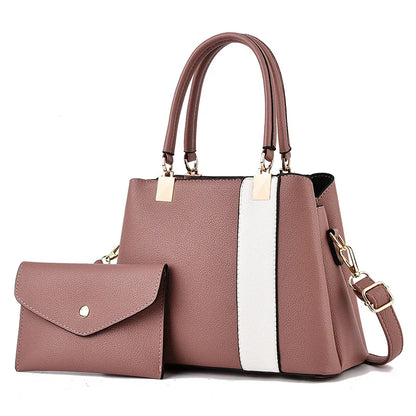 Luxury Handbags Messenger Bags Women Leather Tote Bags Quality Leather Ladies Luxury Designer 2 Piece Set Ladies Bags Handbag