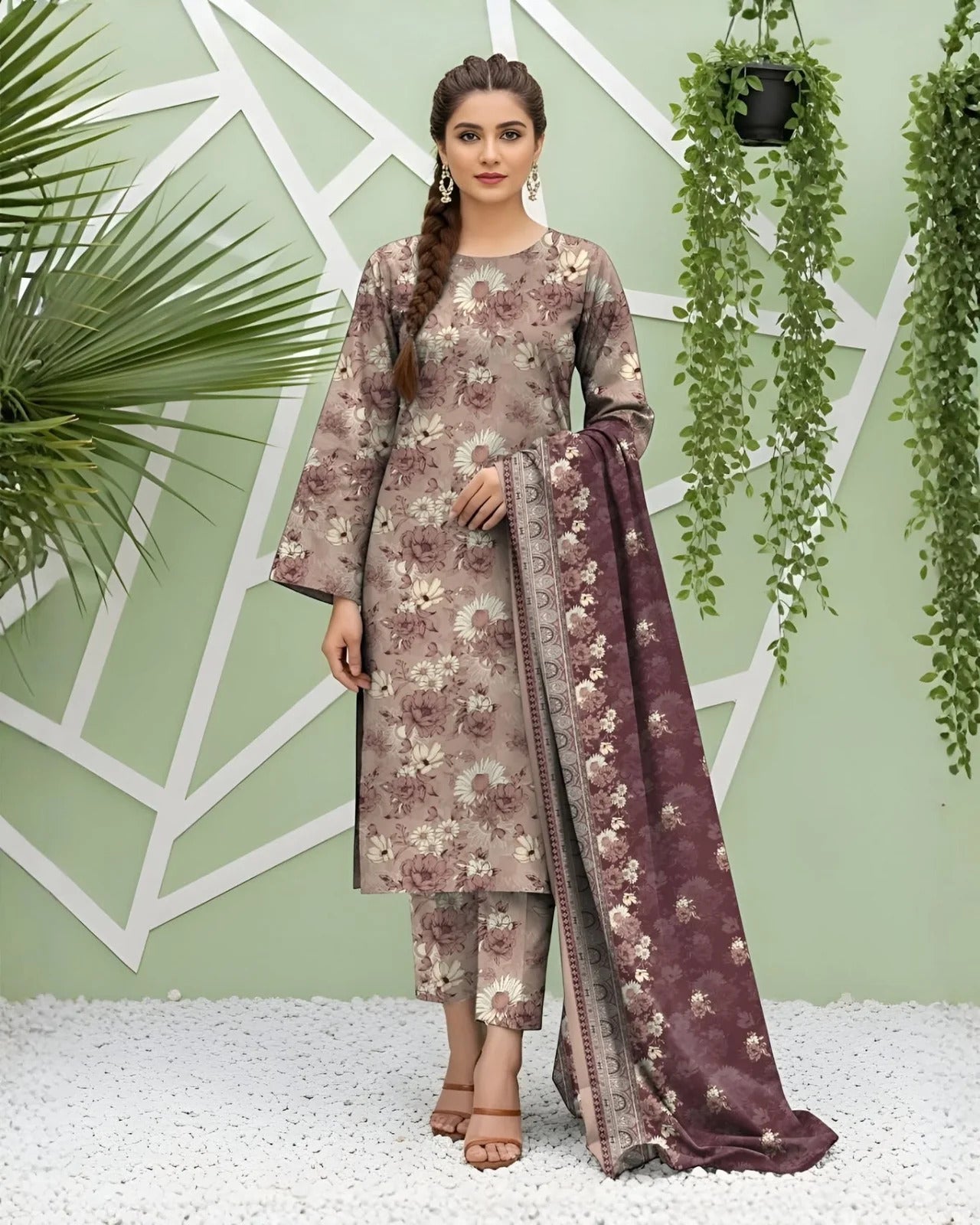 Unstitched Breeze Lawn Suit, All Over Stylish Printed Summer Wear Collection – Random Article VG- 86