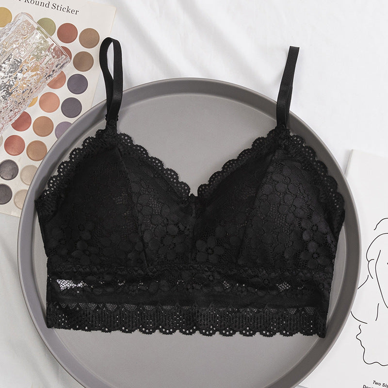 Sexy Lace No Rims Bras Female Brassiere Seamless Underwear Women's Thin Bra with Wire Free Gather Lingerie Bralette