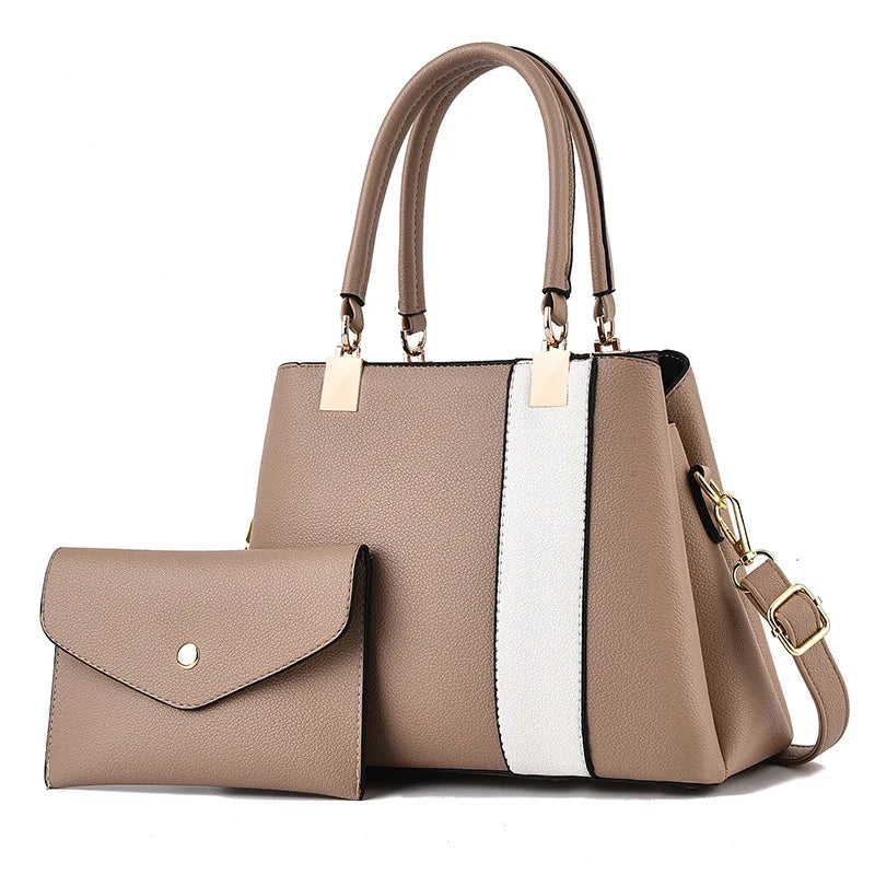 2024 New Female Crossbody Composite Bag Contrast Color Handbag Zero Wallet Large Capacity Designer Shoulder Bag Bolsa Feminina