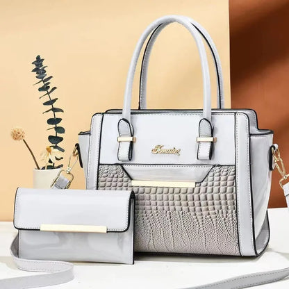 Leisure Shoulder Women's Bag 2024 New Large Capacity Bright Leather Fashion Women's Handbag Quality Ladies Boston Crossbody Bags