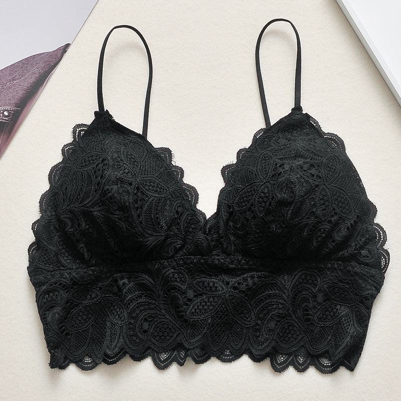 Female Deep V Bralette Women Push up Bra Seamless Sexy Lace Padded Underwear Brassiere Lingerie Girls Crop Top