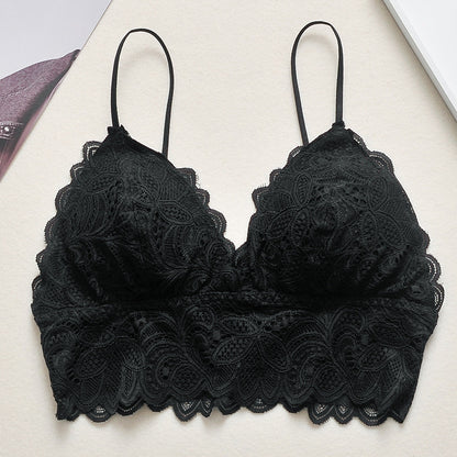 Female Deep V Bralette Women Push up Bra Seamless Sexy Lace Padded Underwear Brassiere Lingerie Girls Crop Top
