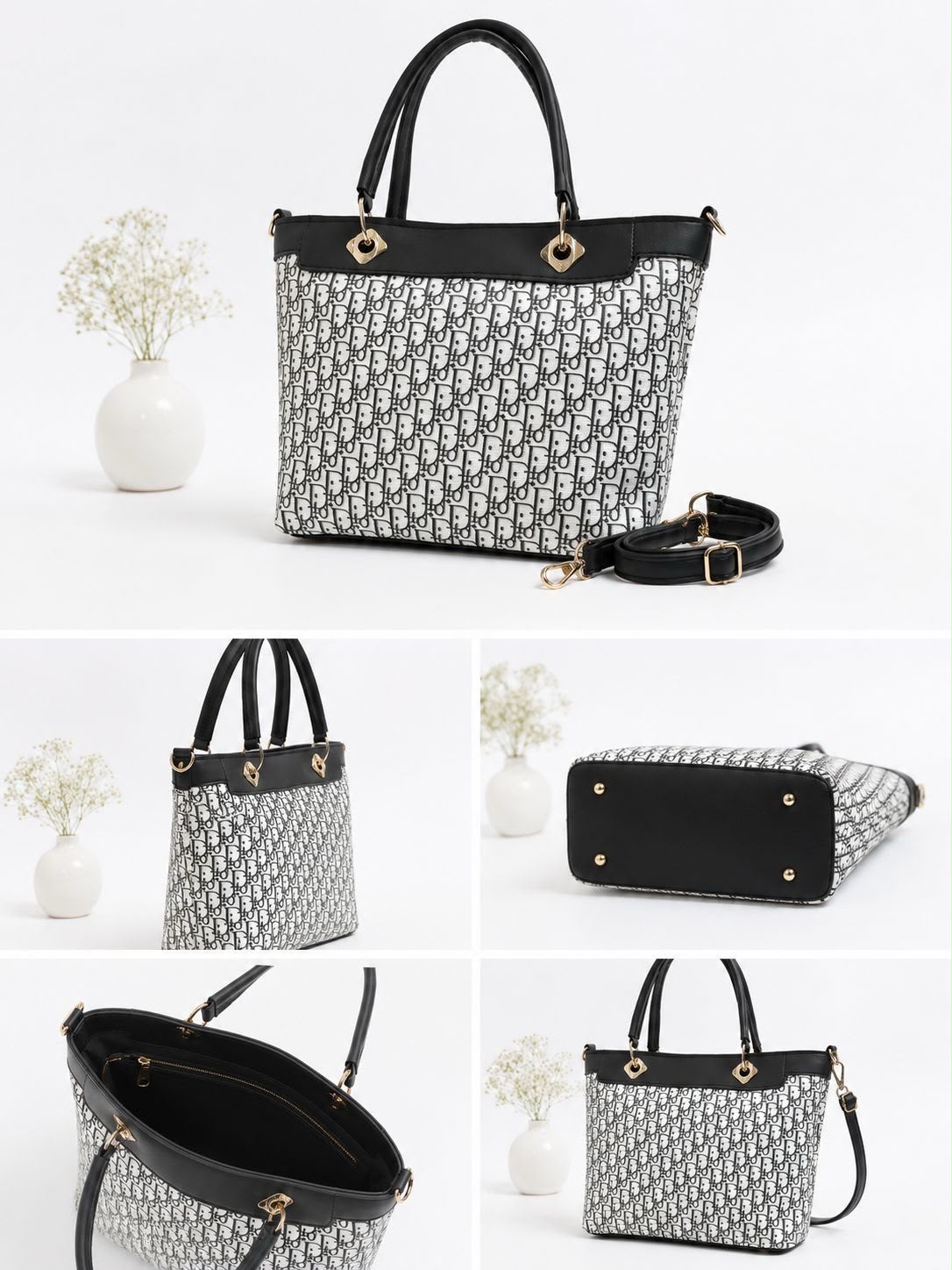 High Quality Medium Size Dior tote Bag With Adjustable Long Belt