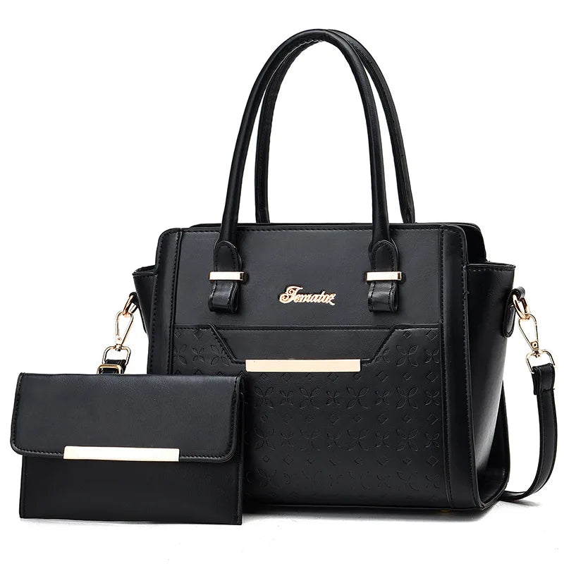 2024 Large Capacity Crossbody Composite Bag High Quality PU Single Shoulder Tote Bags Leather Embossed Women Fashion Handbags