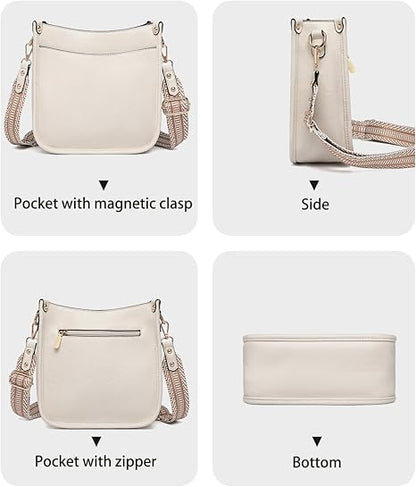 Purses for Women 3PCS, Crossbody Bags Set Large Leather Purse Shoulder Handbags with Wallet Adjustable Straps for Ladies