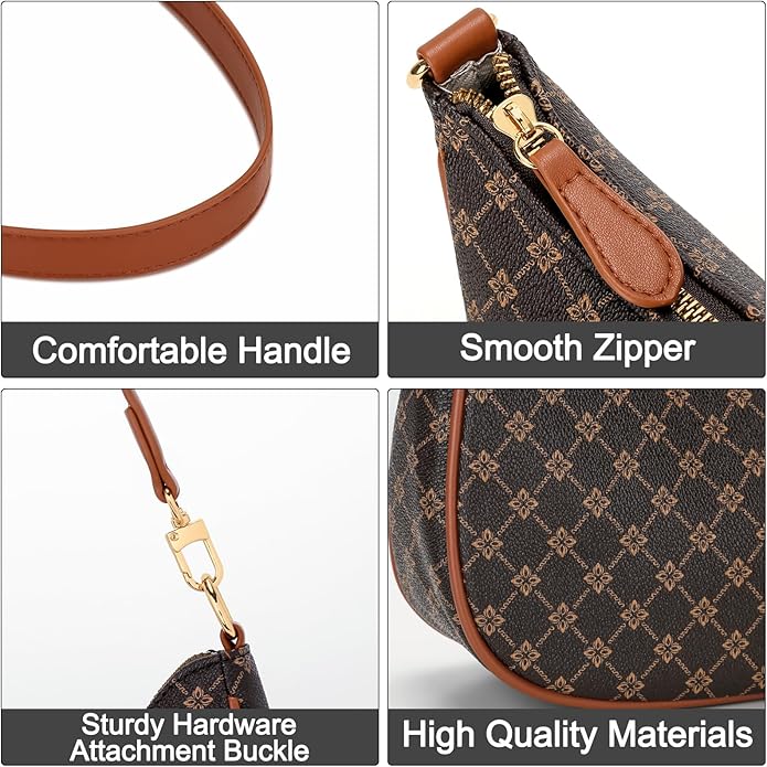 Shoulder Bag for Women Cute Hobo Purses and Handbags Retro Clutch Underarm Purse  Cute - Multicolour