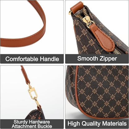 Shoulder Bag for Women Cute Hobo Purses and Handbags Retro Clutch Underarm Purse  Cute - Multicolour