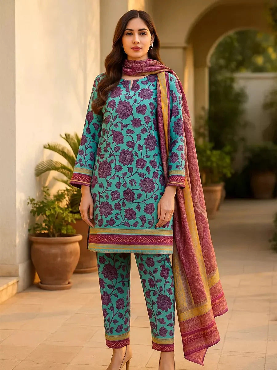 Unstitched Breeze Lawn Suit, All Over Stylish Printed Summer Wear Collection – Random Article VG- 3
