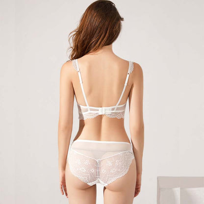 For Women Khaki Lingerie Lace Straps Bralette Soft Trim Padded Panties A B C D Push Up Wireless Bra Sets