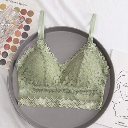 Sexy Lace No Rims Bras Female Brassiere Seamless Underwear Women's Thin Bra with Wire Free Gather Lingerie Bralette