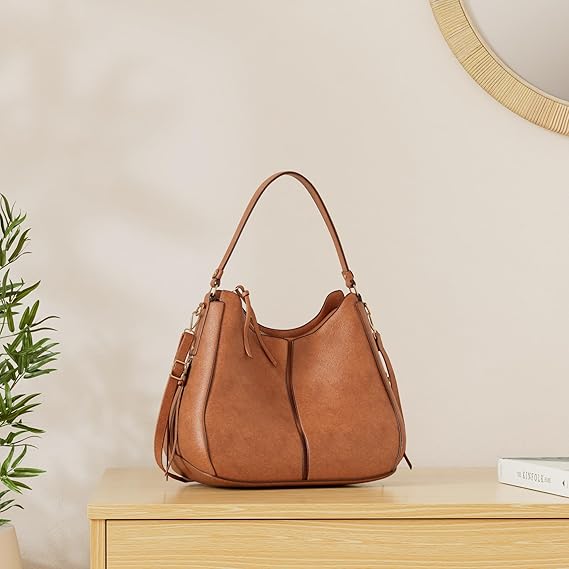 Crossbody Bags for Women Designer Faux Leather Hobo Handbags Retro Large Size Shoulder Bag Bucket Purse