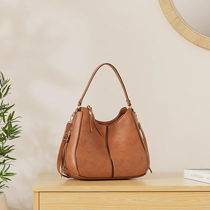 Crossbody Bags for Women Designer Faux Leather Hobo Handbags Retro Large Size Shoulder Bag Bucket Purse