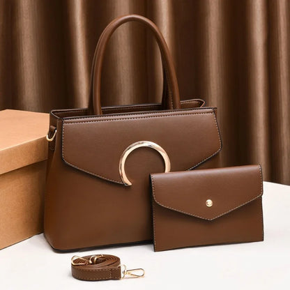 Two Piece Set Women's Bag 2024 New Fashion Women's Handbag with Wallet Large Capacity European & American Shoulder Crossbody Bag