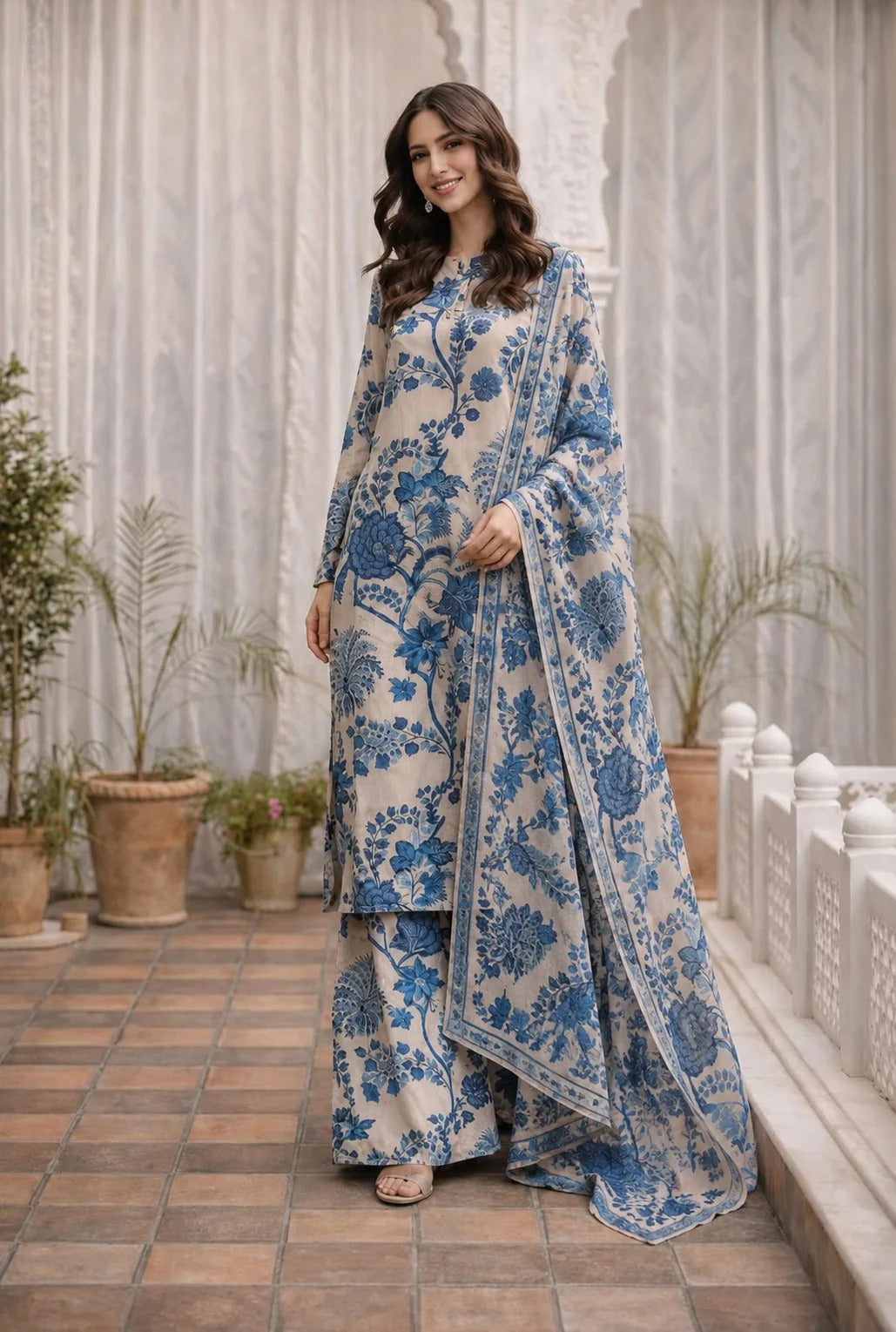 Unstitched Breeze Lawn Suit, All Over Stylish Printed Summer Wear Collection – Random Article VG- 78
