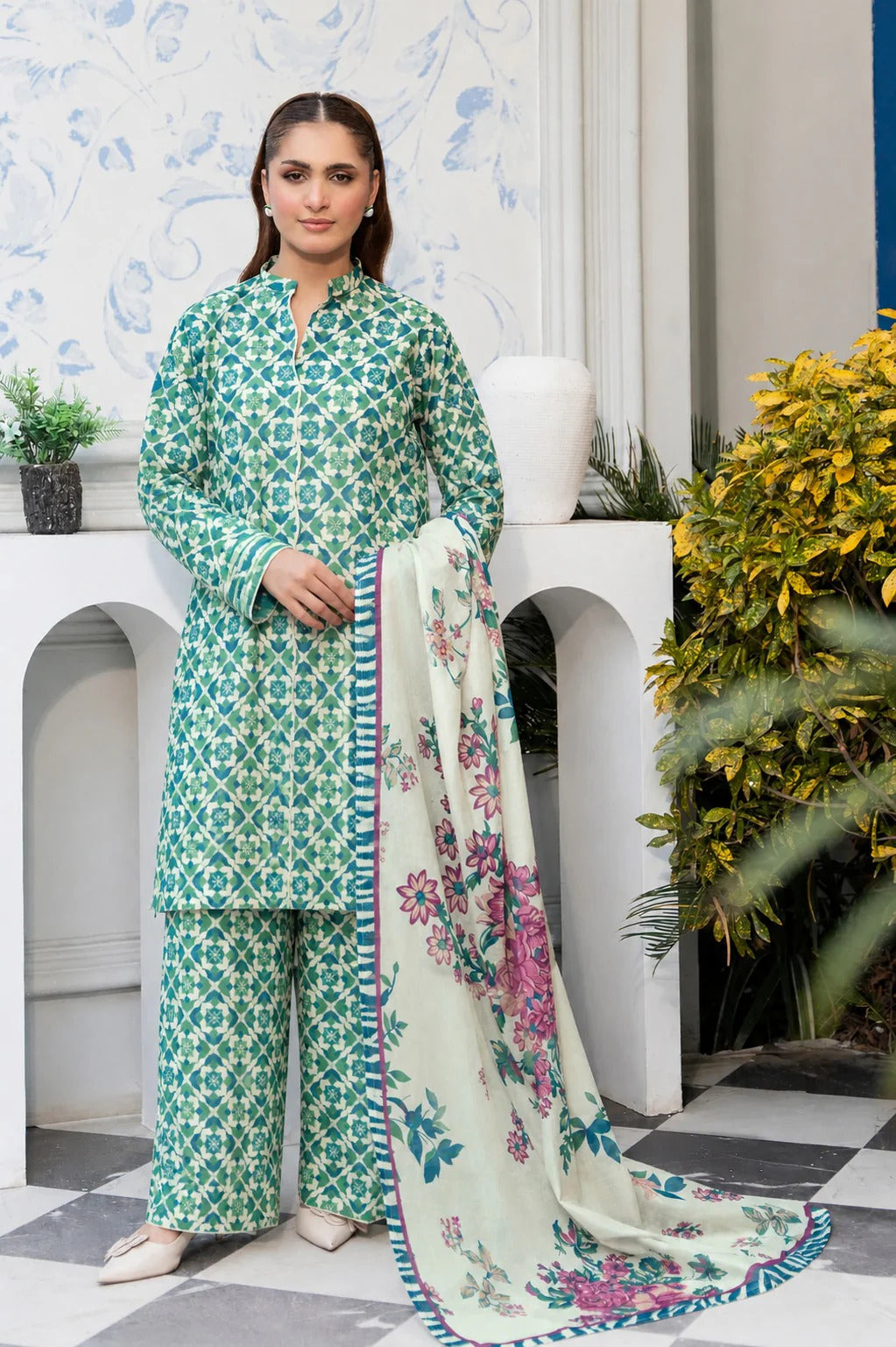 Unstitched Breeze Lawn Suit, All Over Stylish Printed Summer Wear Collection – Random Article VG- 5