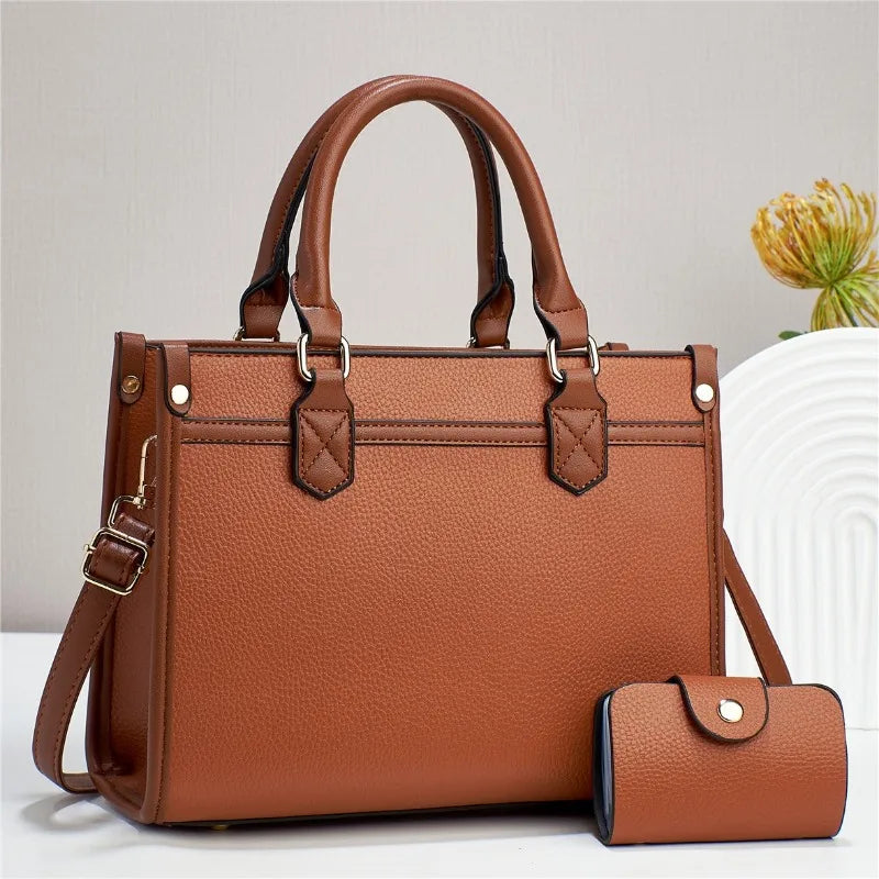Leisure women's handbag 2024 new fashion contrasting color women's tote bag large capacity women's shoulder crossbody bag