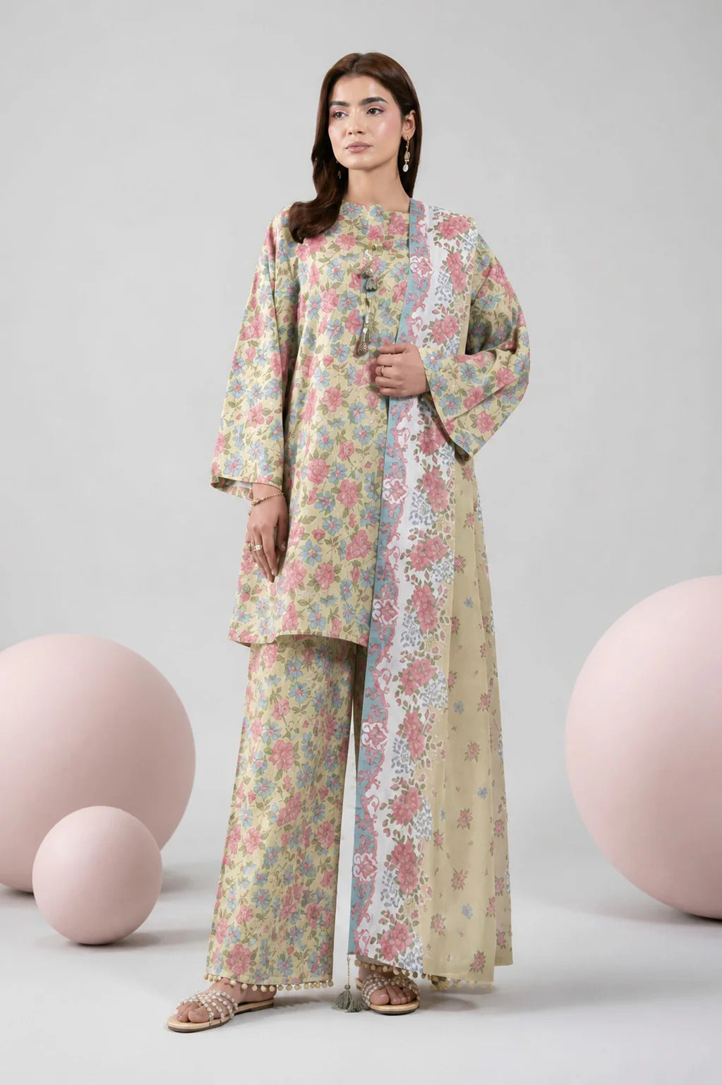 Unstitched Breeze Lawn Suit, All Over Stylish Printed Summer Wear Collection – Random Article VG- 4