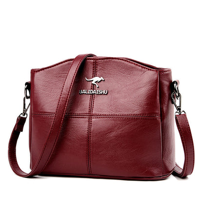Authentic Leather Tactile Feel Women's Shoulder Messenger Bag Mummy BagPUSoft Leather