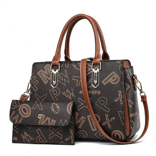 2024 New Fashion 2 Piece Set Handbag Women Bags Large Capacity Women Single Shoulder Crossbody Bag Luxury Designer Shopping Bag