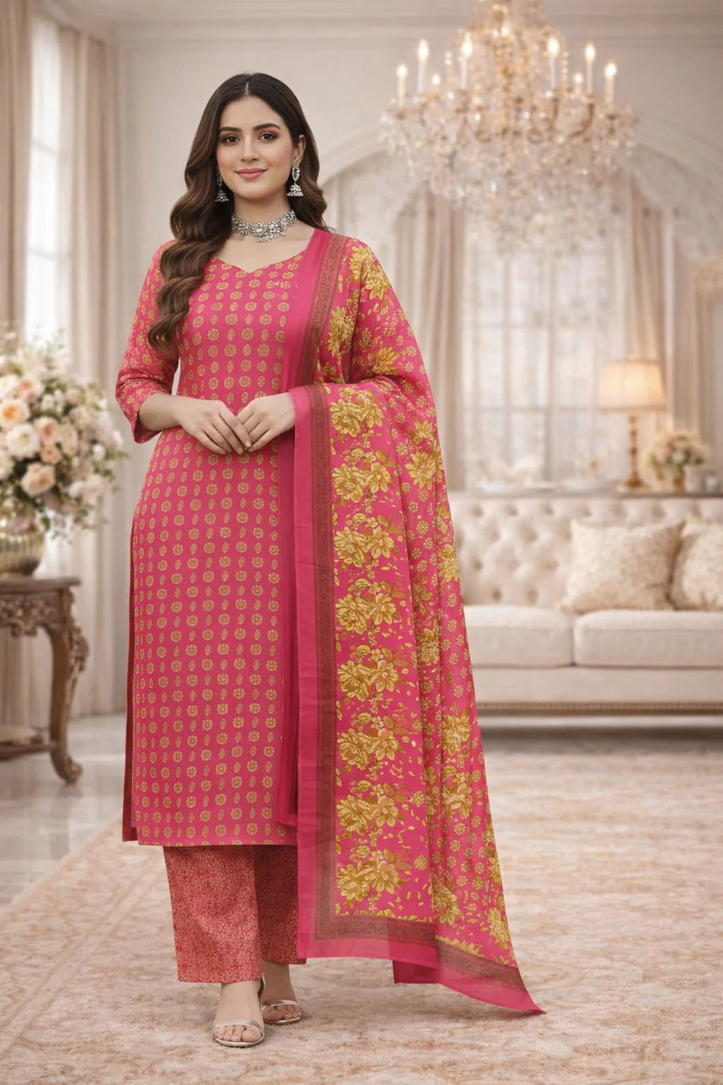 Swiss Lawn Unstitched 3 Piece Suit - A1811
