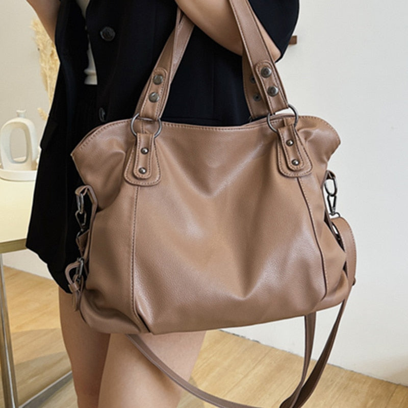 Authentic Leather Tactile Feel Women's Shoulder Messenger Bag Mummy BagPUSoft Leather
