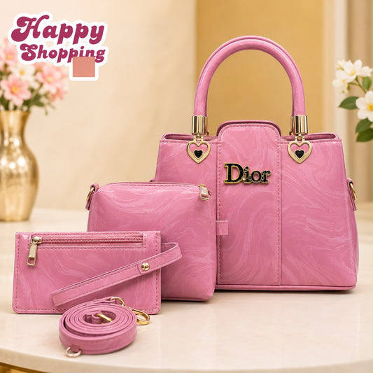 DiorMarbal Texture High Quality 3Pcs Shoulder Bag