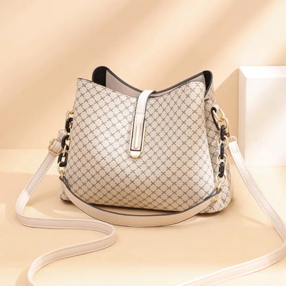 New Women's Bucket Bags Fashion Printed Women's Bag High Quality Boutique Ladies Crossbody Shoulder Bag Leather Women's Handbag