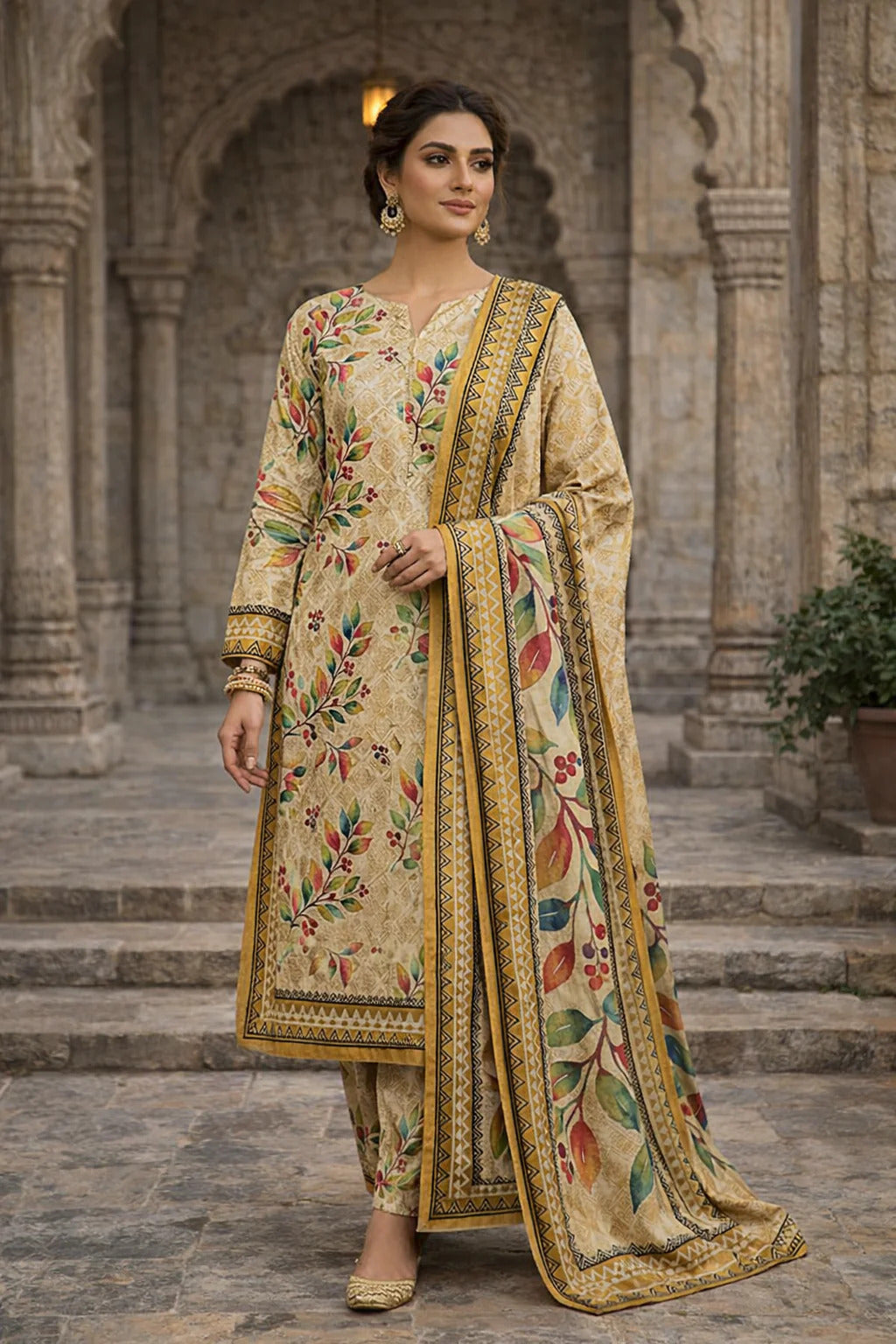 Unstitched Breeze Lawn Suit, All Over Stylish Printed Summer Wear Collection – Random Article VG- 18