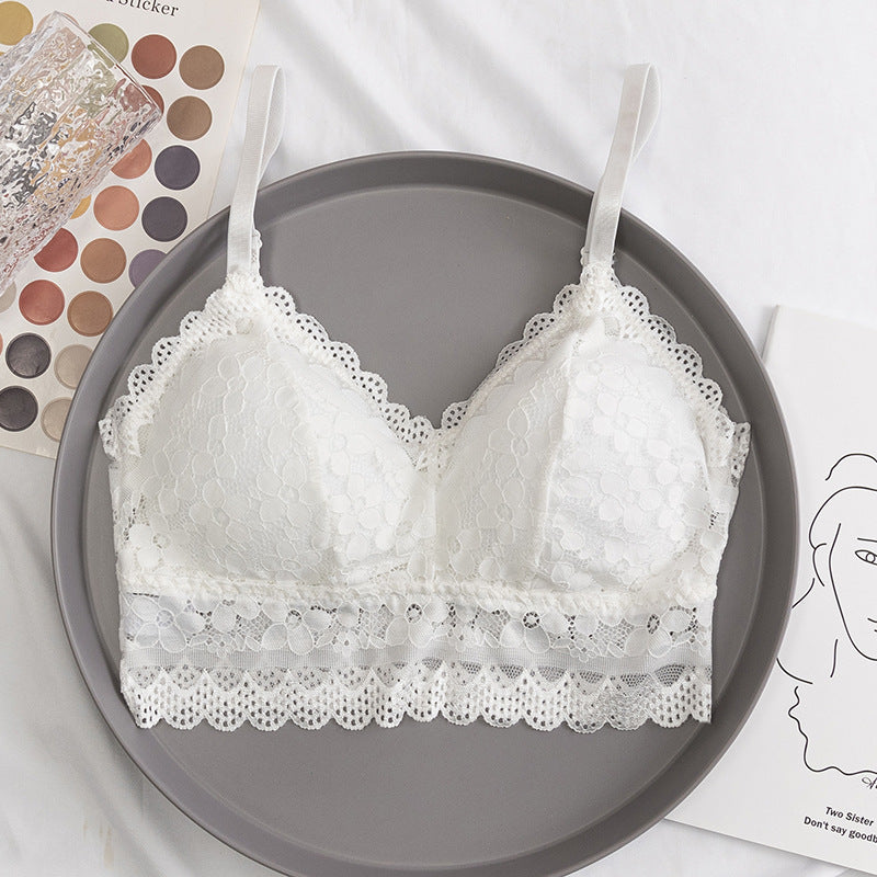 Sexy Lace No Rims Bras Female Brassiere Seamless Underwear Women's Thin Bra with Wire Free Gather Lingerie Bralette
