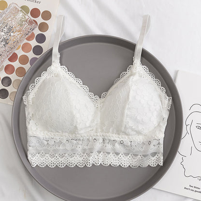 Sexy Lace No Rims Bras Female Brassiere Seamless Underwear Women's Thin Bra with Wire Free Gather Lingerie Bralette