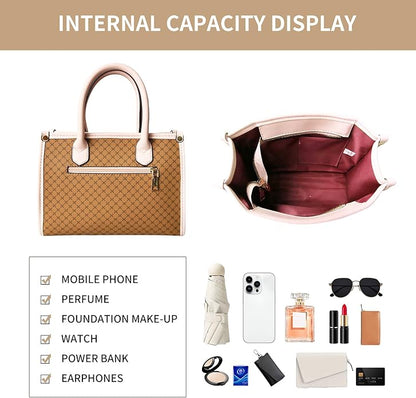 3Pcs Purses and Handbags Set for Women, Top Handle Satchel Shoulder Crossbody Tote Bag Purse with Wallet