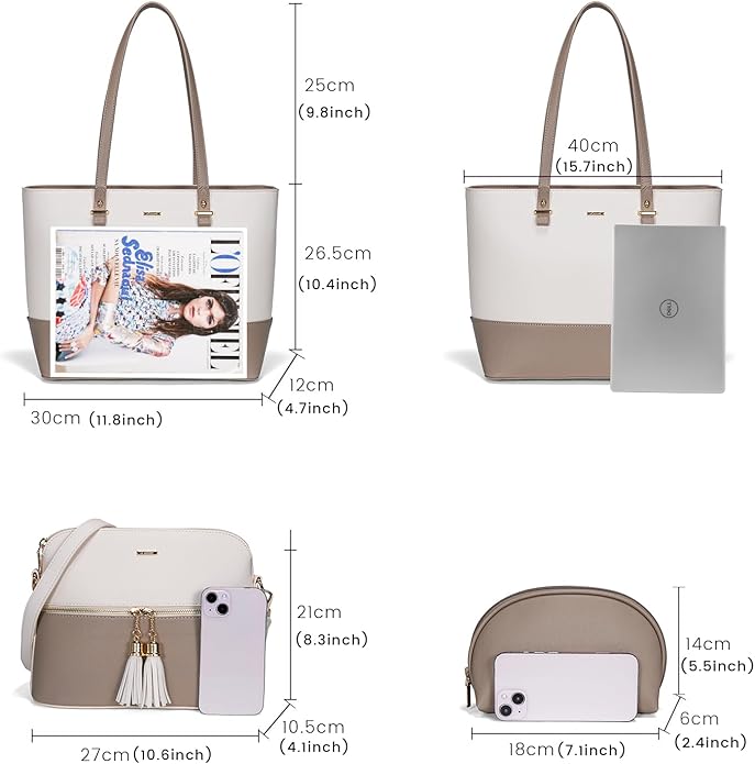 Handbags for Women Shoulder Bags Tote Satchel Hobo 3pcs Purse Set