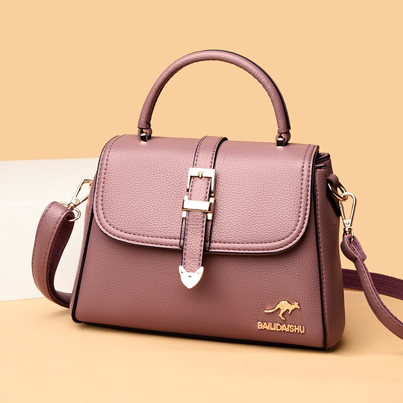 Elegant Solid Color Crossbody Bags Women High Quality Pu Leather Messenger Handbag Female Simple Small Square Tote Shoulder Bag