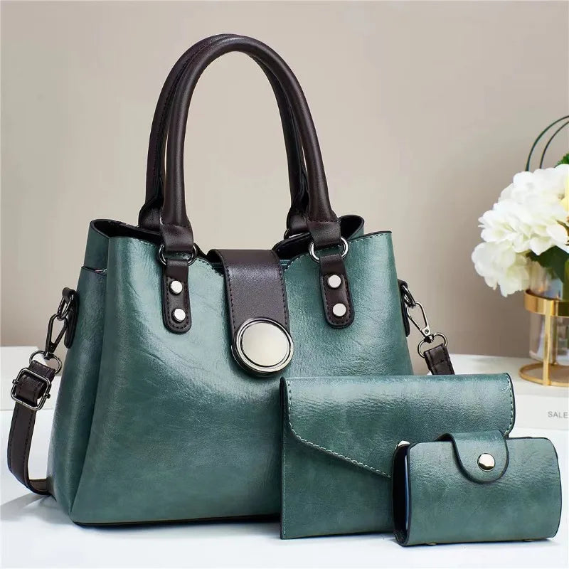 Women Handbag Tote Bag Ladies Large Capacity Shoulder Bags Designer 3 Piece Set Ladies Bag Travel Beach Shopping Bag