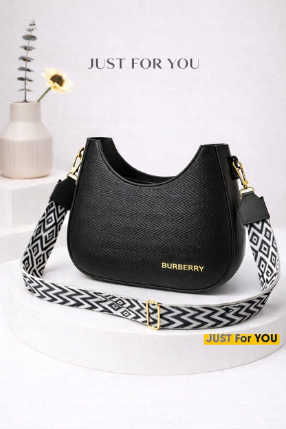 DOUBLE ZIPPER HALFMOON HANDBAG FOR FEMALE