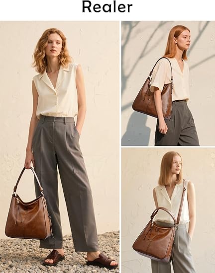Crossbody Bags for Women Designer Faux Leather Hobo Handbags Retro Large Size Shoulder Bag Bucket Purse