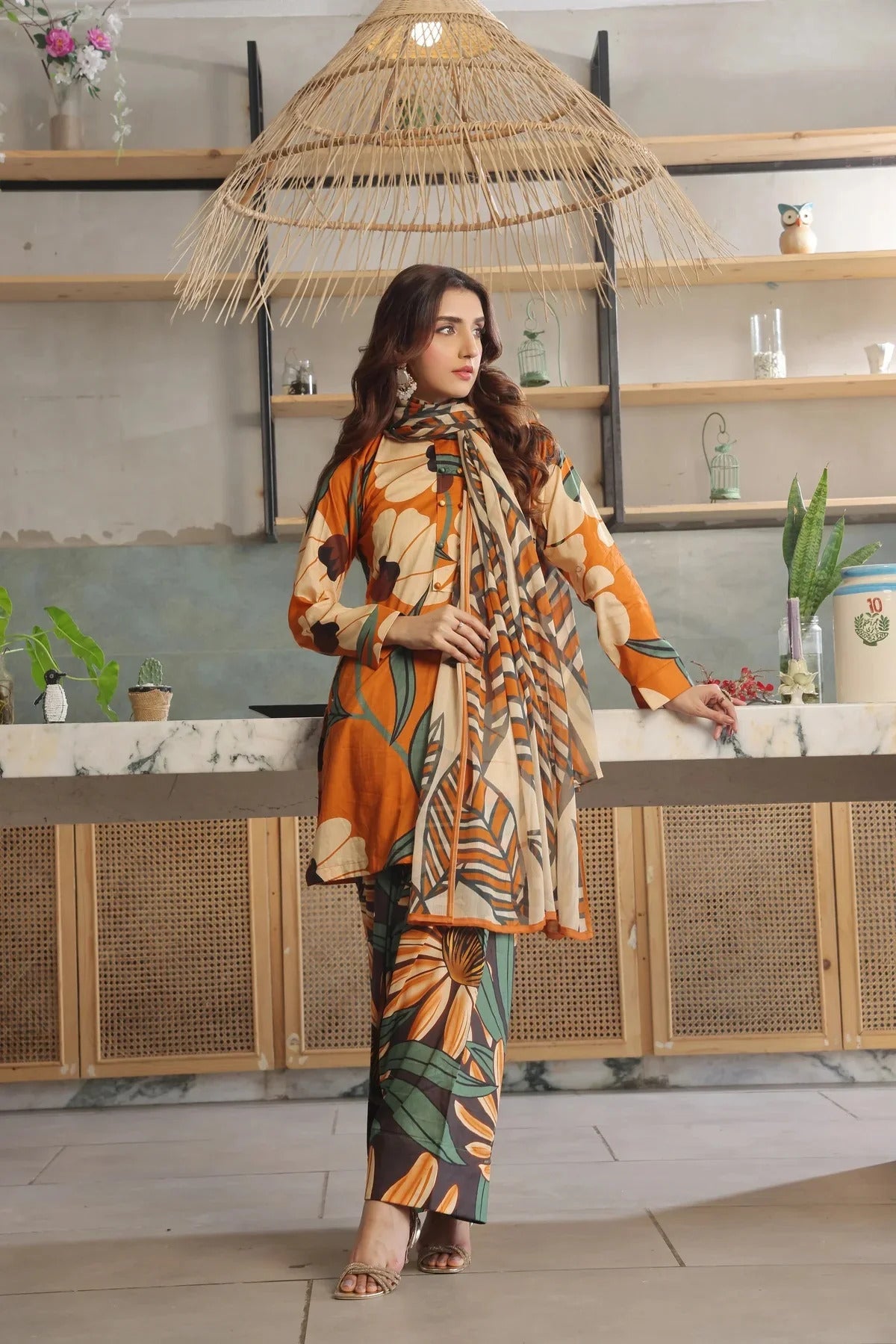 Unstitched Breeze Lawn Suit, All Over Stylish Printed Summer Wear Collection – Random Article VG- 42