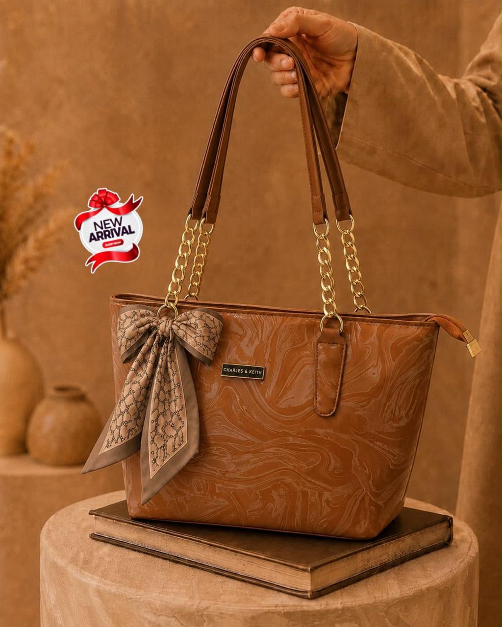 Big Size Tote Bag with Imported Scarf for Girls