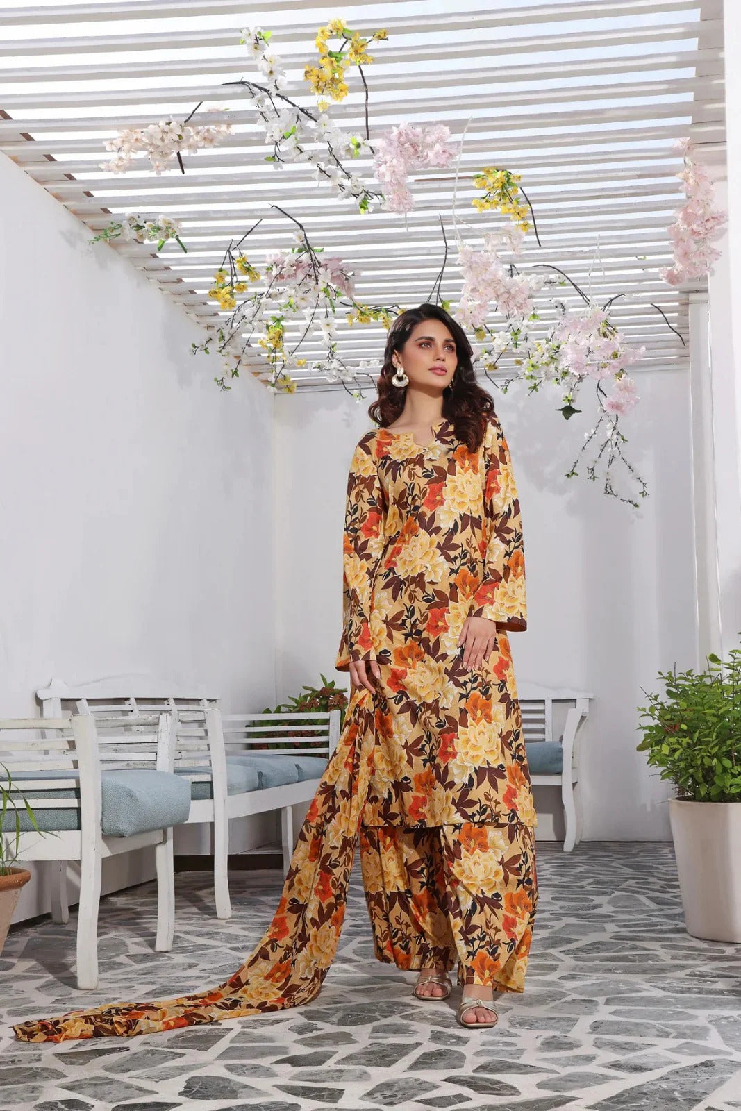 Unstitched Breeze Lawn Suit, All Over Stylish Printed Summer Wear Collection – Random Article VG- 99