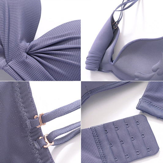 For Women Green Blue Bra Sets Padded Bralette Cross Back Cotton Panties Push Up Underwear Sexy Wireless Lingerie