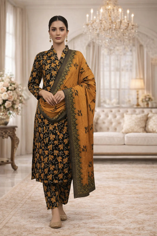 Swiss Lawn Unstitched 3 Piece Suit - A1709