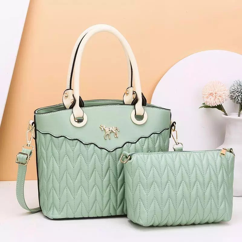 3 Pcs Ladies PU Leather Imported bag for Girls Hand Bag Set for Women in High Quality