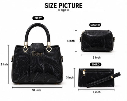 DiorMarbal Texture High Quality 3Pcs Shoulder Bag