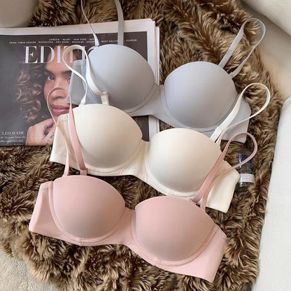 Seamless Push Up Bra For Women Brassiere Sexy Underwear Wirefree Bralette Female Lingerie Intimate Deep V Padded Bras